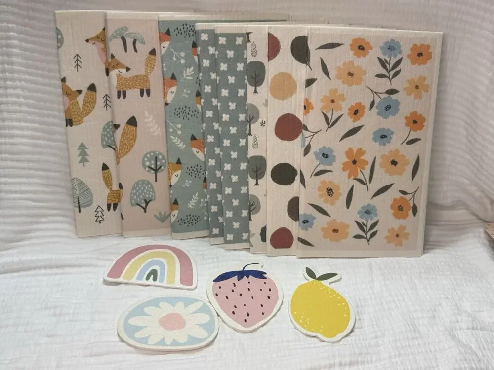 New Swedish Dish Cloths By Recyco 8 Pack Dish Towels 4 Wash Cloths Or Rags